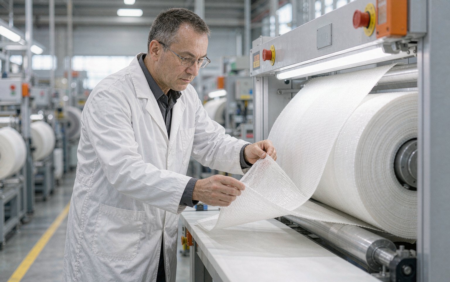 Batch quality inspection of electronic fiberglass cloth